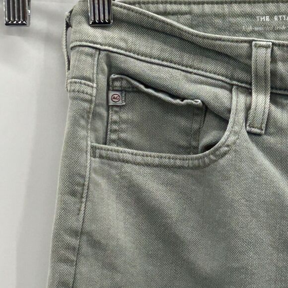 AG The Etta High Waisted‎ Wide Leg Crop Jeans Women’s 31 (32/25) Sage Green - Picture 3 of 12